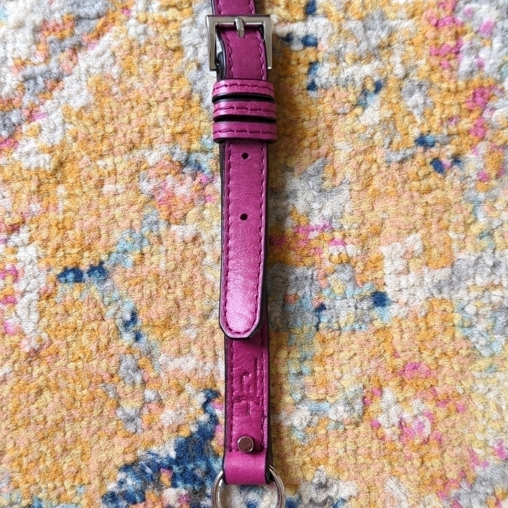 She + Lo Unchartered Leather Mini Crossbody Saddle Bag Plum Purple - Picture 4 of 16